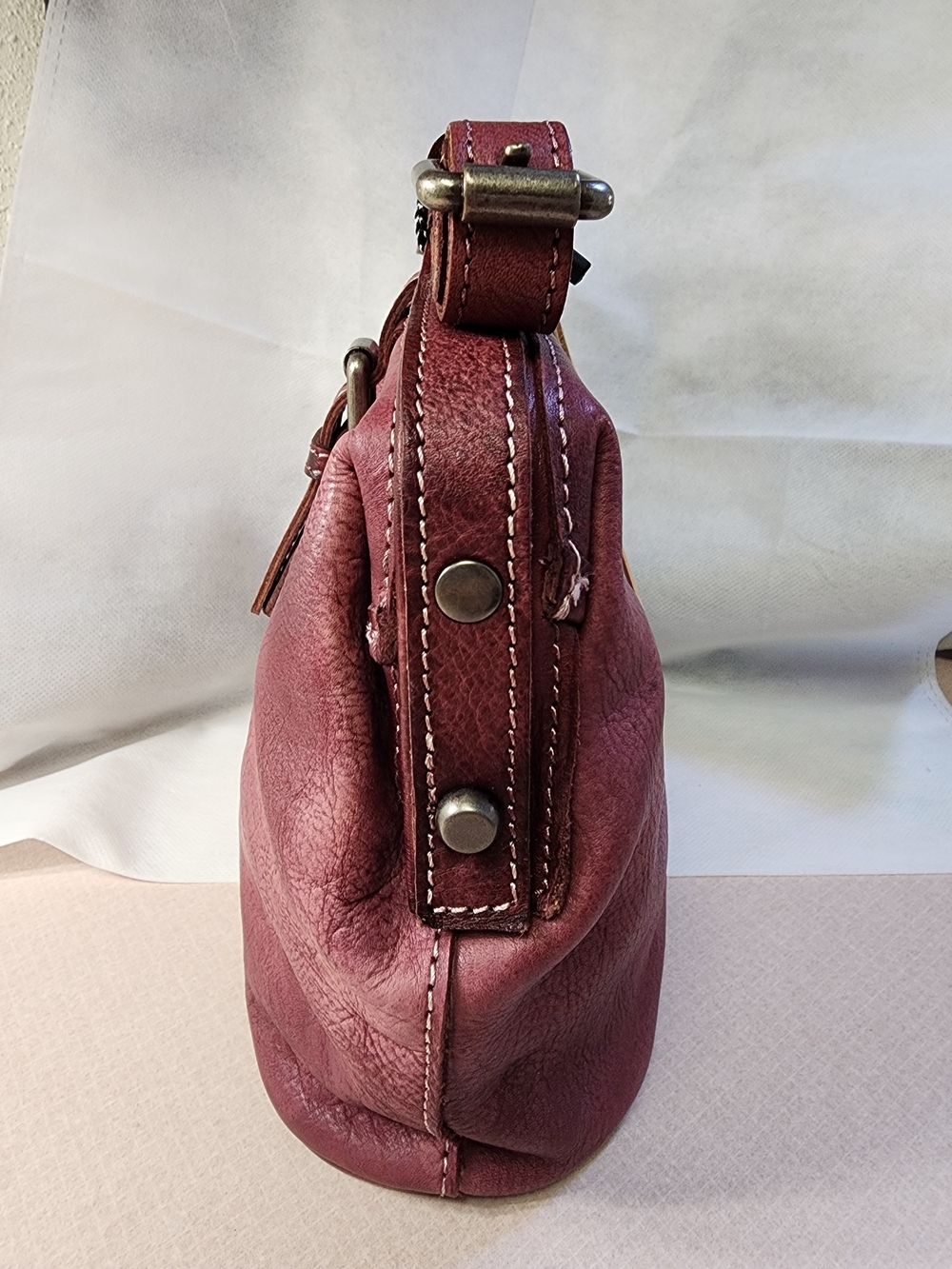 Diophy vintage-style doctor Bag (Style No. 150253). Soft Leather New - Picture 7 of 10